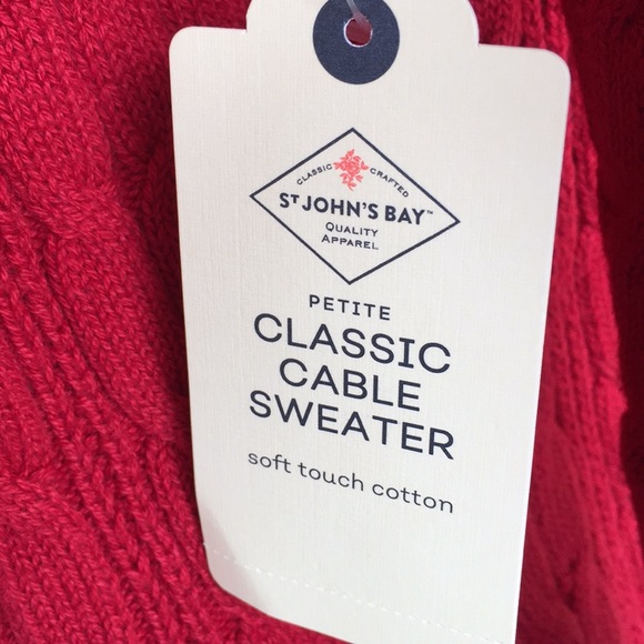 Red V Neck Sweater - Picture 7 of 9